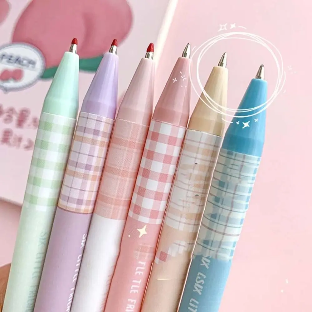 Gel Pens Ballpoint Pen Multifunction Ballpoint Pen Multifunctional Pen Ball Point Pen 6PCS/SET Stationery Writing Tools Cartoon 0.5mm Black Ink Press Type Ballpoint Pen Rollerball Pen Gel Pens