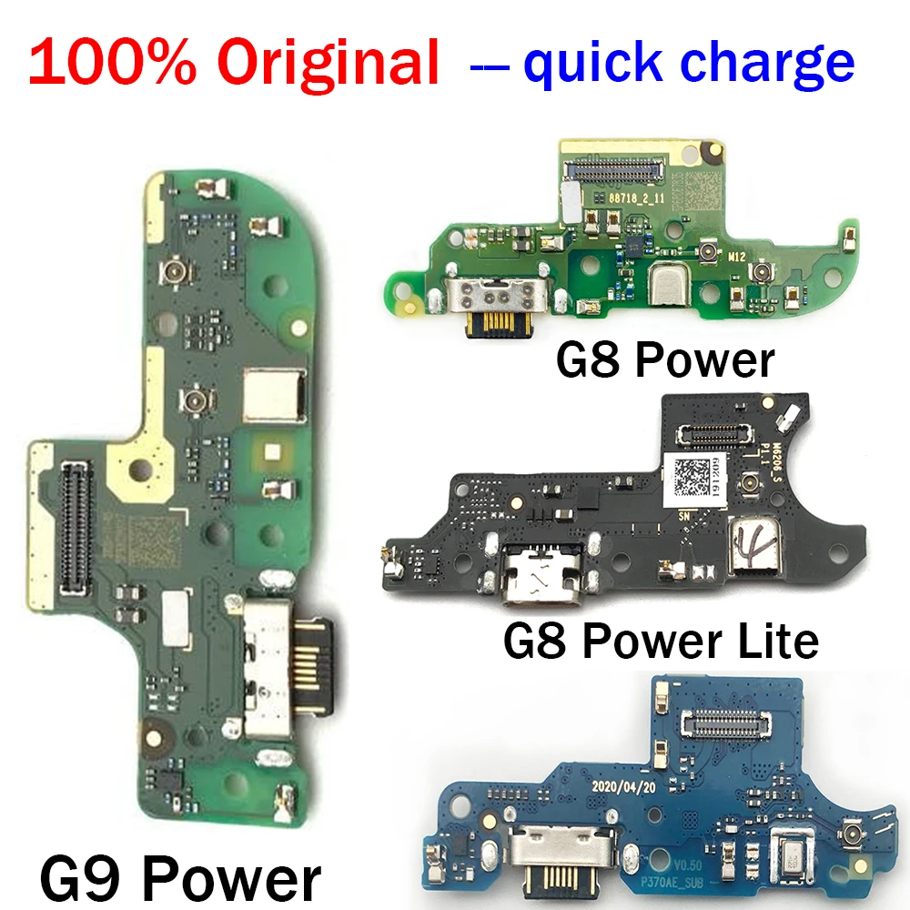 

100% Original For Moto G8 Power Lite G7 Play G50 5G G9 Plus USB Charging Port Connector Dock Board Flex Cable With Microphone