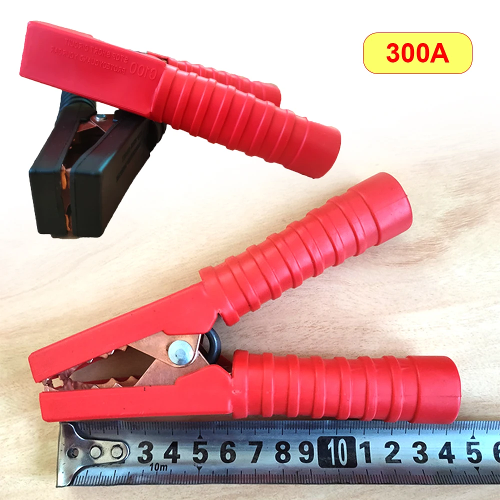 50A 300A 구리 도금 순수 구리 악어 클립 터미널 전기 배터리 점퍼 케이블 용 악어 클램프 테스트 커넥터