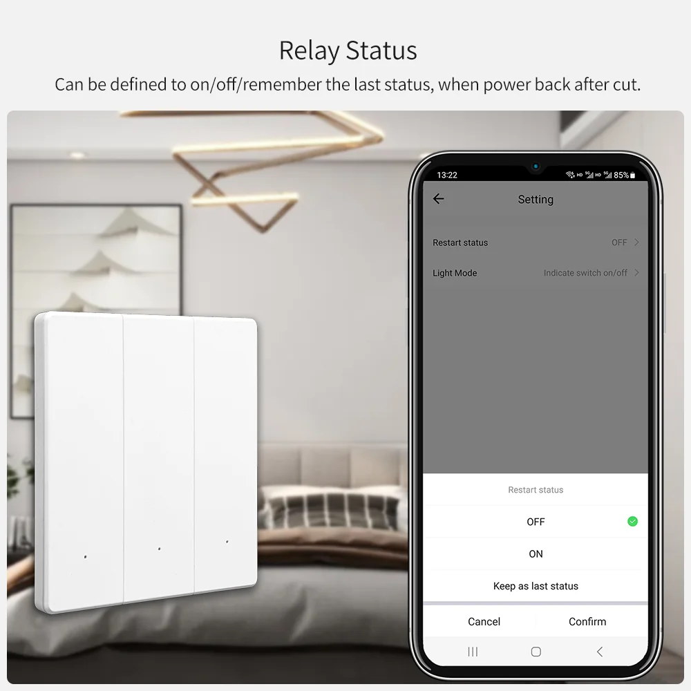Tuya WiFi Smart Switch Ultra-Thin Wall Light Switches Soft Click Button Works Amazon Alexa Google Home Yandex Alice Smart Life