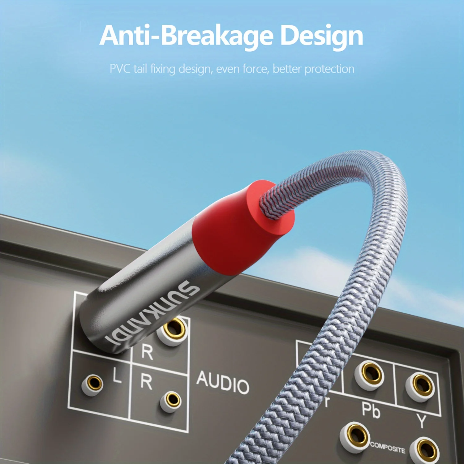 Premium Audio Interconnect Cable for AV Receivers and Speakers