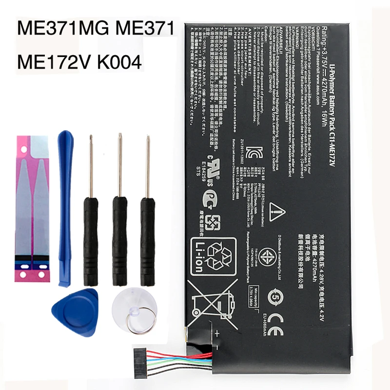 

Original High Capacity C11-ME172V Battery For ASUS MeMoPad K004 Fonepad ME371MG ME371 ME172V 4270mAh