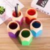 Creative Colored Pencil Head Contrasting Pen Holder Desktop Pen Holder Stationery Storage Pen Holder Makeup Brush Storage Bucket 4