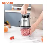 VEVOR Electric Meat Grinder with 4-Wing Stainless Steel Blades2.5 Cup Glass Bowl2 Speeds Food Grinder for Baby Food 1