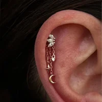 AIDE 1 pièce 925 pièces de rechange en argent Sterling chaînes partie pour boucle d'oreille cerceaux de perçage boucle d'oreille goutte femmes bijoux fins cadeau 2