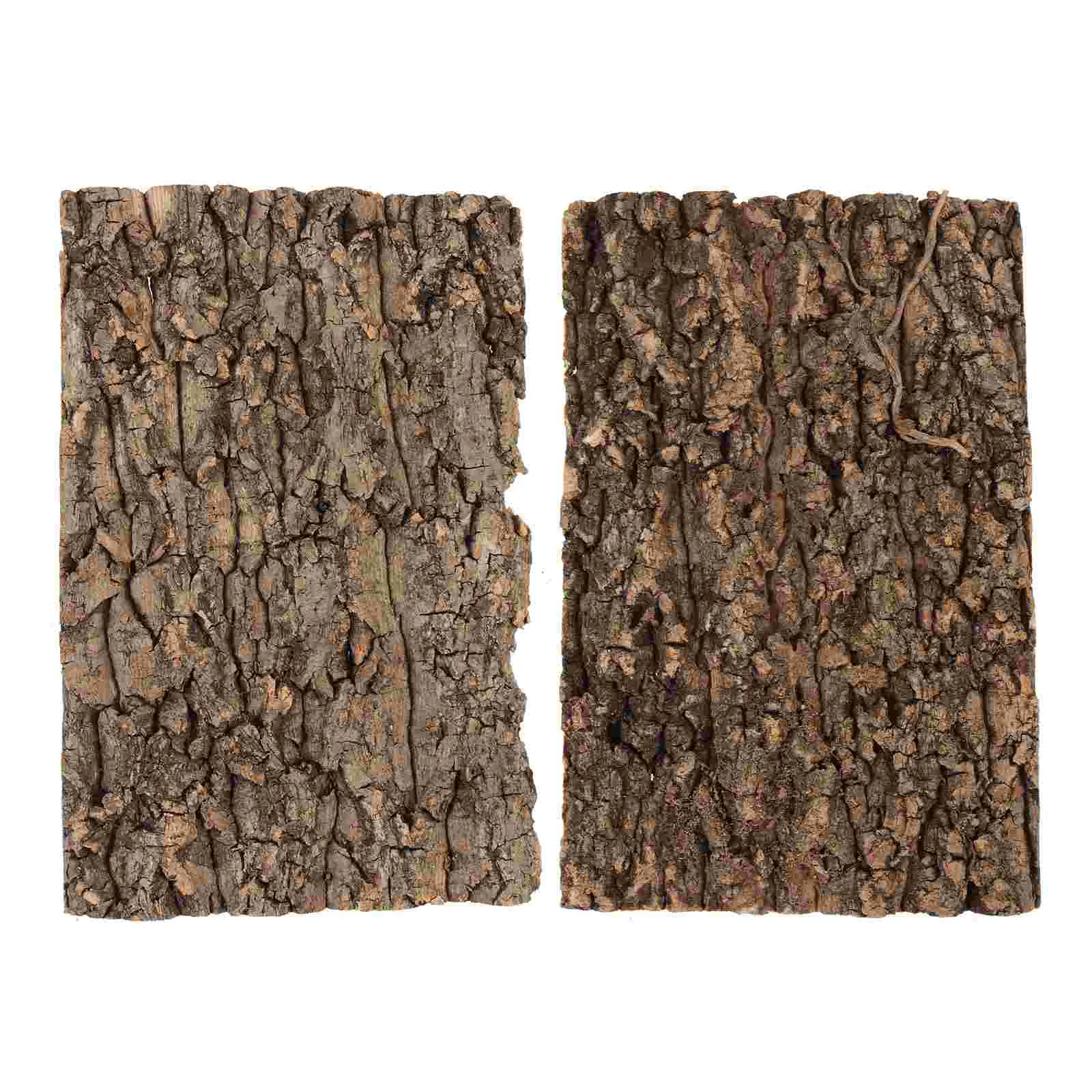 

2Pcs Turtle Climb Platform Reptile Bask Platform Reptiles Climbing Bark Reptile Tree Bark for Decor