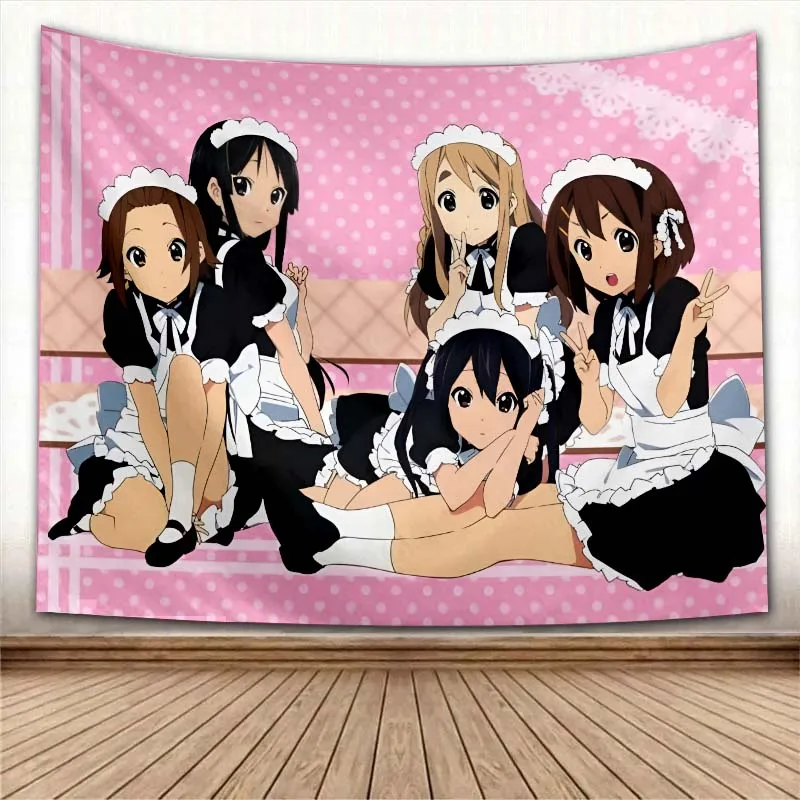 Anime Wall Hanging Tapestry Japan Kawaii New K-ON! Home Party Decorative Cartoon Game Photo Background Cloth Table