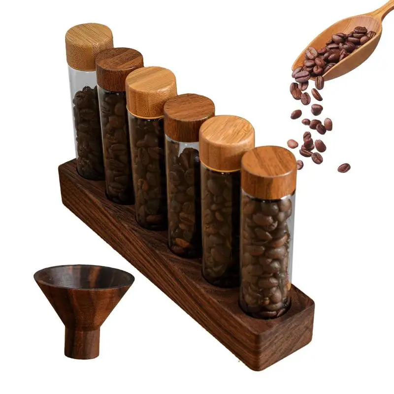 

Test Tube Stand Wooden Rack Glass Test Tubes Holder Wooden Coffee Tube Holder For Properly Arrange Storage Of Coffee