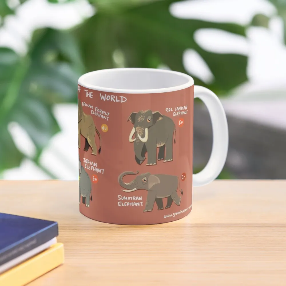 

Elephants of the World Coffee Mug Cups For Tea Personalized Gifts Anime Cups Ceramic Cups Mug