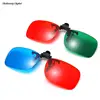 Red Blue Green 3D Glasses Black Frame For Dimensional Anaglyph Movie TV Glasses For 3D Movies