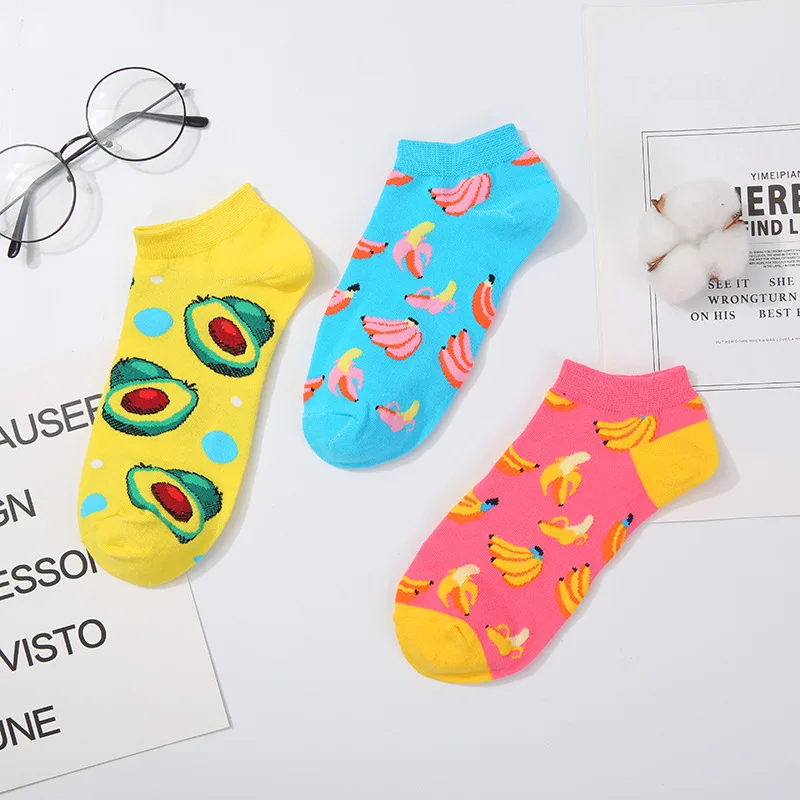 Men's Novelty High-Quality Geometric Fruit and Sushi Patterned Fashion Socks