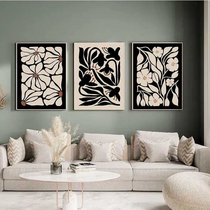 Abstract Floral Design Canvas Painting 1