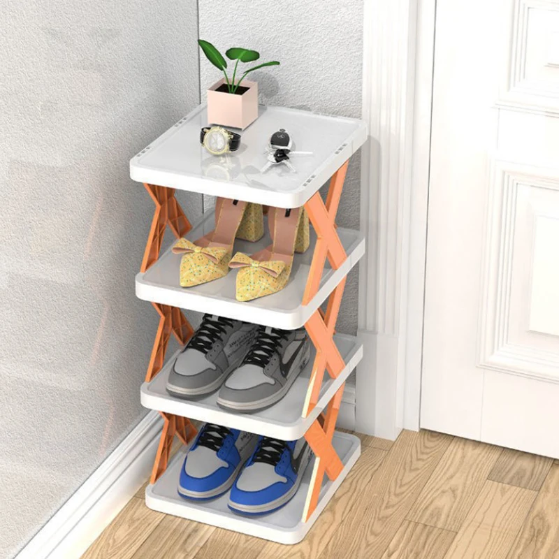 Removable Stackable Shoe Rack Multi-Layer Shoes Storage Organizer Space-Saving Shoes Shelf Plastic Shoes Cabinets Home Supplies images - 6