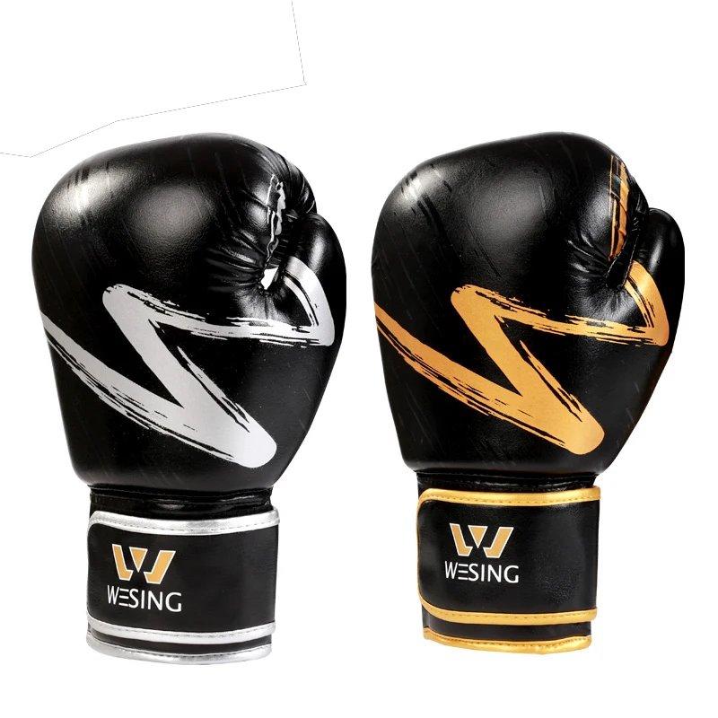 Wesing 8/10/12/14oz Tidy Child Adult MMA Muay Thai Boxing Gloves Sanda Martial Arts Kickboxing Martial Arts Training Mitts dEO
