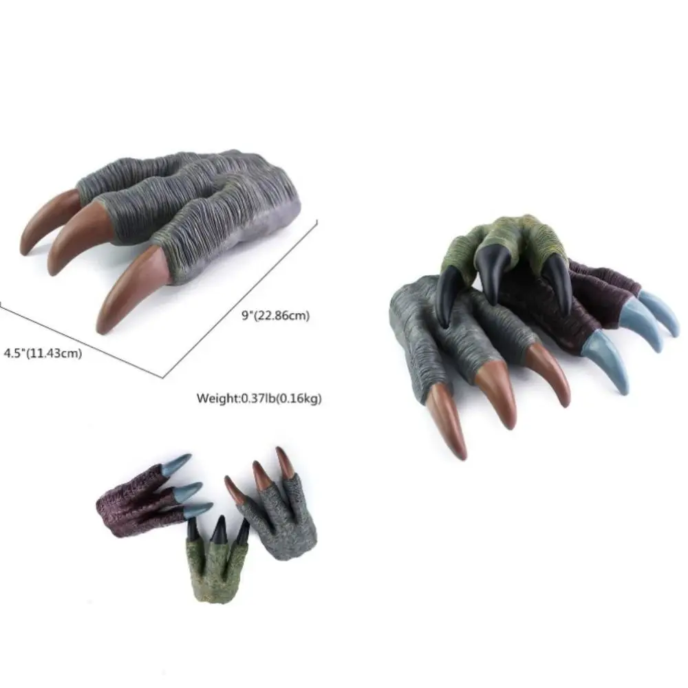 【The-Best】 Simulation Dinosaur Claws Dinosaur Soft Claw Gloves Zombie Costume Dragon Hands Claw Halloween Werewolf Hands Rubber Soft.