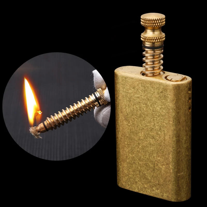 2023 Nuovo Originale Zorro Pure Copper Match Retro Kerosene Oil Sigarette Accendino Pull Accensione Fire Men Smoking Edc Tool