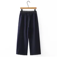 Fashion Plus Size Women's Jeans Autumn Style High Waist Bright Line Lyocell Denim Straight Leg Pants 8593 - Image 2