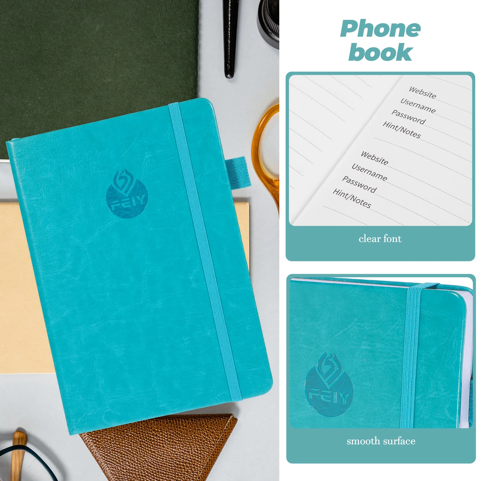 Password Book Address Mini Notebook Office Contact Mail Telephone Paper Organizer for Number Convenient