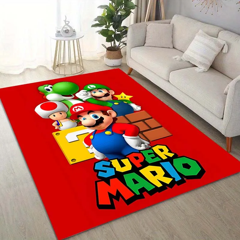 15 Sizes cartoon Super Mario Printing Carpet for Living Room Bedroom Kid's Room Home Decor Area Rug Non-slip Mat Sofa Mat