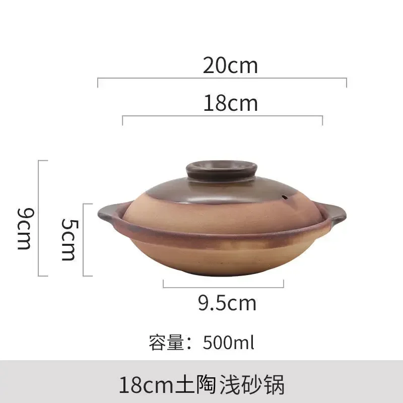 18cm 20cm Ceramic Casserole Pot Cooking Casserole Clay Stew Stew Pots Earthenware Pot Kitchen Cookware Kitchenware