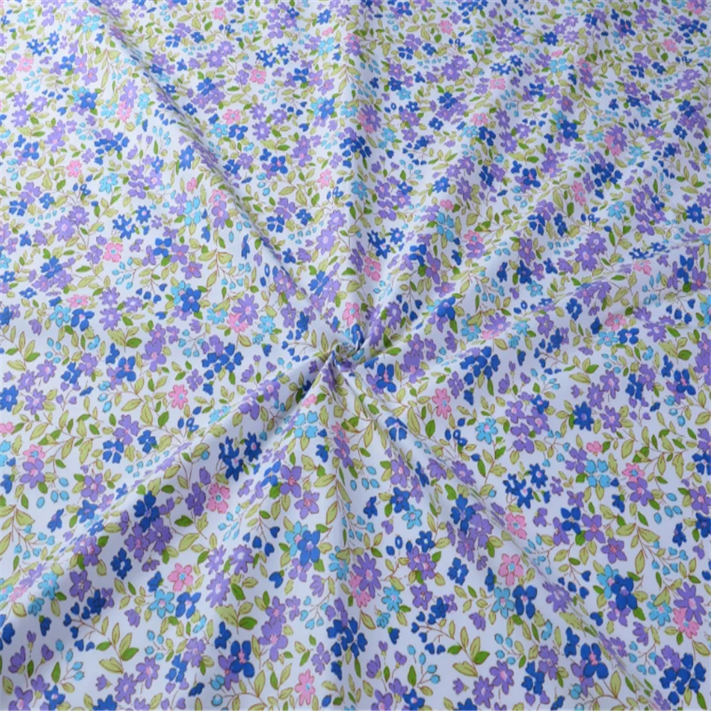 5-Pack Beautiful Purple Floral Cotton Fabric