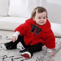New Winter Jacket For Baby Girl Clothes Fashion Christmas Princess Cloak Autumn Warm Faux Fur Girls Coat 1-4 Years Kids Clothes 5