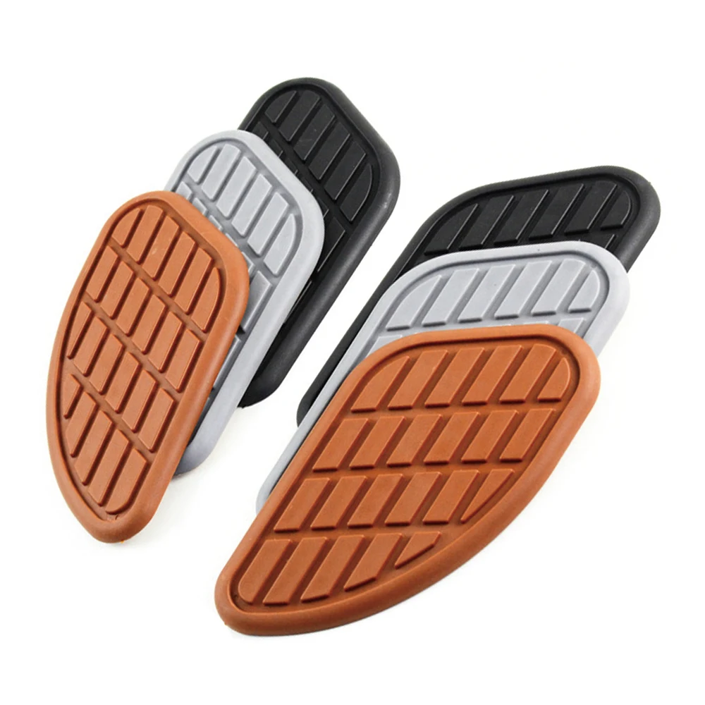 

Motorcycle Fuel Tank Knee Pad Protector Stickers Side Panels For Harley Honda Yamaha Cafe Racer Vintage Tank Traction Pad 1 Pair