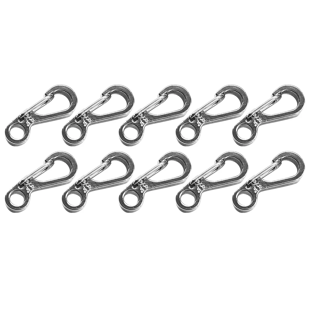

10Pcs Mini Carabiner Clip Bottle Backpack Keychain Lock Hook for Umbrella Rope Parachute Cord Outdoor Clasps Survival Gear