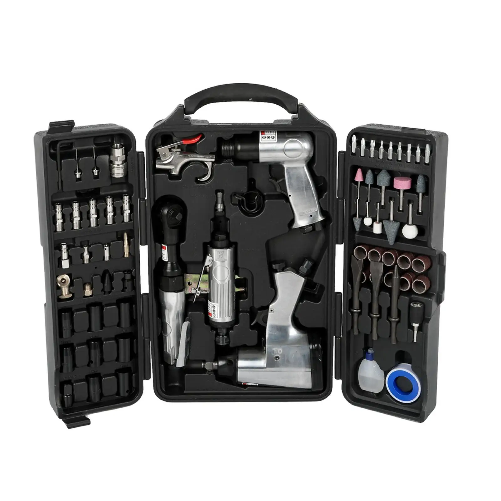 Complete Air Tool Set with Pneumatic Hammer Ratchet and Grinding Kit for Garage Workshop and Vehicle Repair Complete Air Tool Set with Pneumatic Hammer Ratchet and Grinding Kit for Garage Workshop and Vehicle Repair