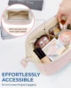 BAGSMART Makeup Bag Puffy Padded Make Up Bags for Women Makeup Organizer Case Wide-open Pouch Toiletry Bag Travel Essentials 5