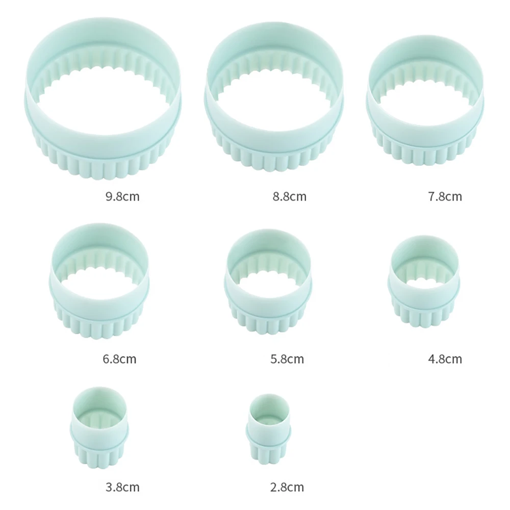 Round Lace Cookie Cutter Set 8pcs/Set DIY Fondant Dough Baking Cutter Kitchen Non-stick Dumplings Pastry Tools Accessories cookie cutter,baking mold,cookie mould,fondant cutter