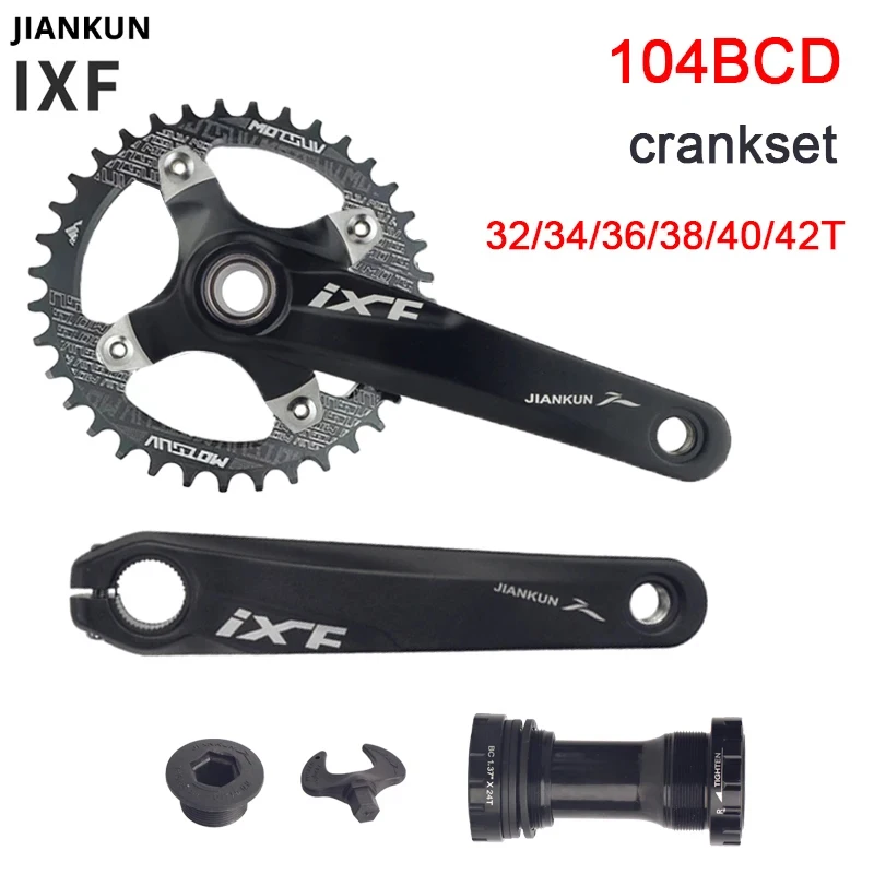 JIANKUNIXFCrankMTBIntegratedCranksetHollowtech104BCDCrankfor