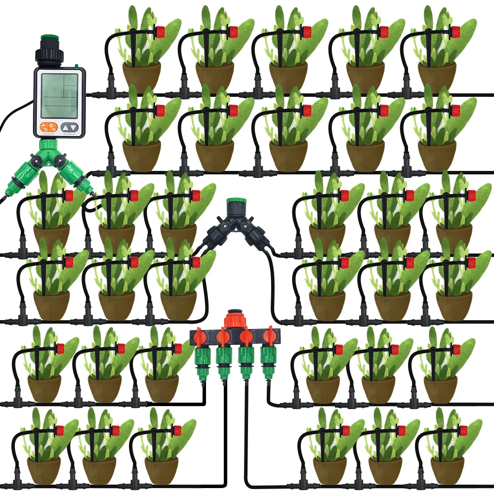 50-200PCS 1/4'' C-type Hook Fixed Stem Support Holder Stakes for 4/7mm Hose Flowerpot Drip Irrigation Fitting Greenhouse 4