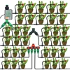 50-200PCS 1/4'' C-type Hook Fixed Stem Support Holder Stakes for 4/7mm Hose Flowerpot Drip Irrigation Fitting Greenhouse 4