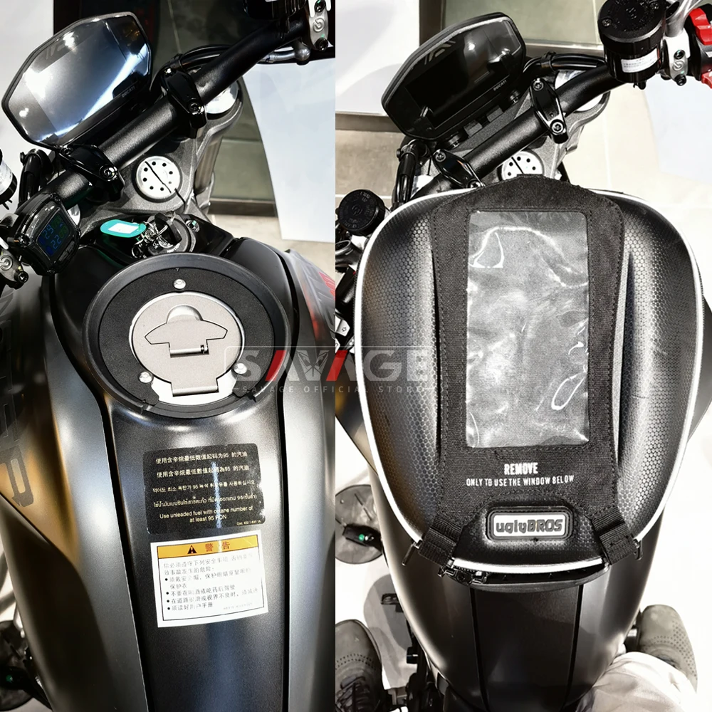 Tank Bag Tanklock For DUCATI Monster 950 937 821 797 SuperSport 939 950 848/EVO 1098 1198 Motorcycle Racing Luggage Waterproof
