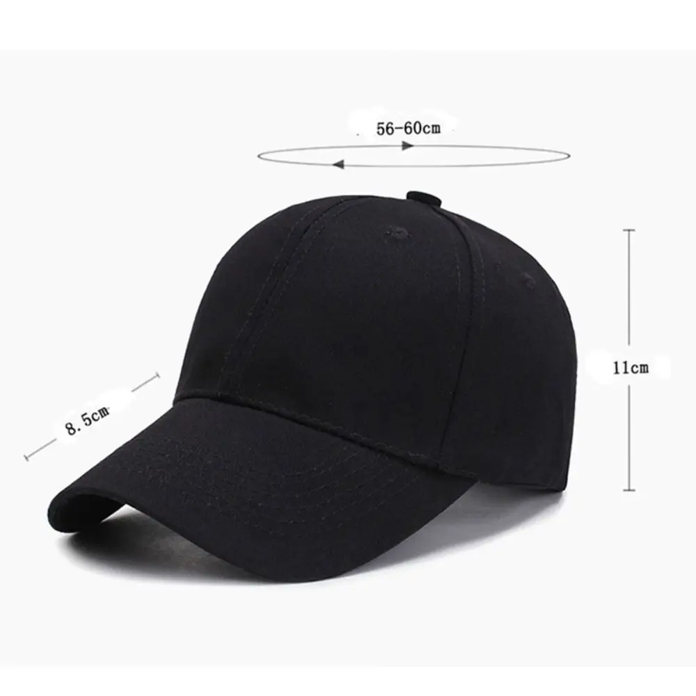 Baseball Cap Black Adjustable UV Protection Summer Hat