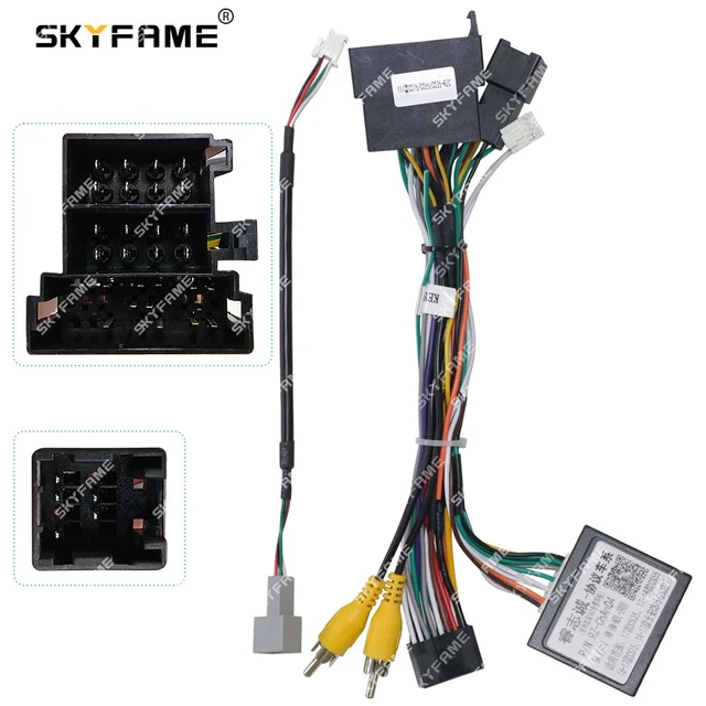 SKYFAME Car 16 Pin Stereo Wire Harness Adapter With Canbus Box