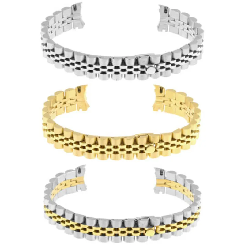 Accessori Per Orologi Bracciale Con Cinturino Curvo In Acciaio Inossidabile 316L Jubilee Da 13Mm Per Orologio Rolex Da Donna