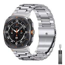 Premium Stainless Steel Metal Watch Band - Elegant Bracelet Wristband Accessory - Galaxy Ultra 47mm (Silver)