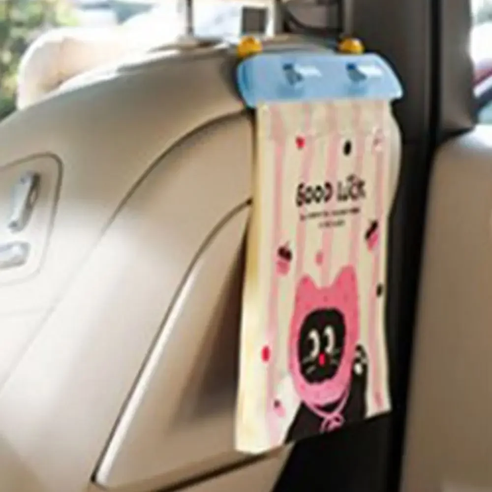 Portable Reusable Car Hanging Trash Bag with Adhesive Mount - Vehicle Interior Storage Case for Organizing