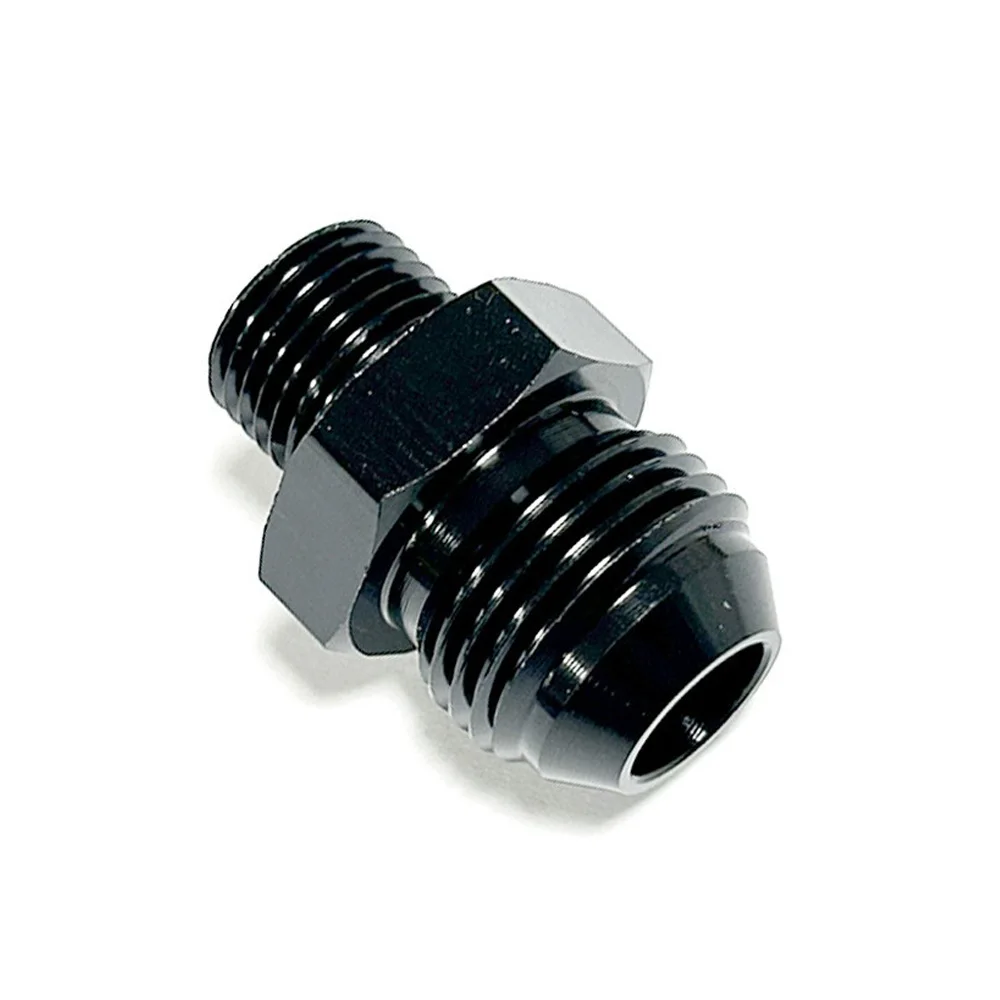 AN10 to M14X1.5 M16X1.5 M18x1.5 Metric Male Fitting Straight Adapter Aluminum Black aluminum flare adapter