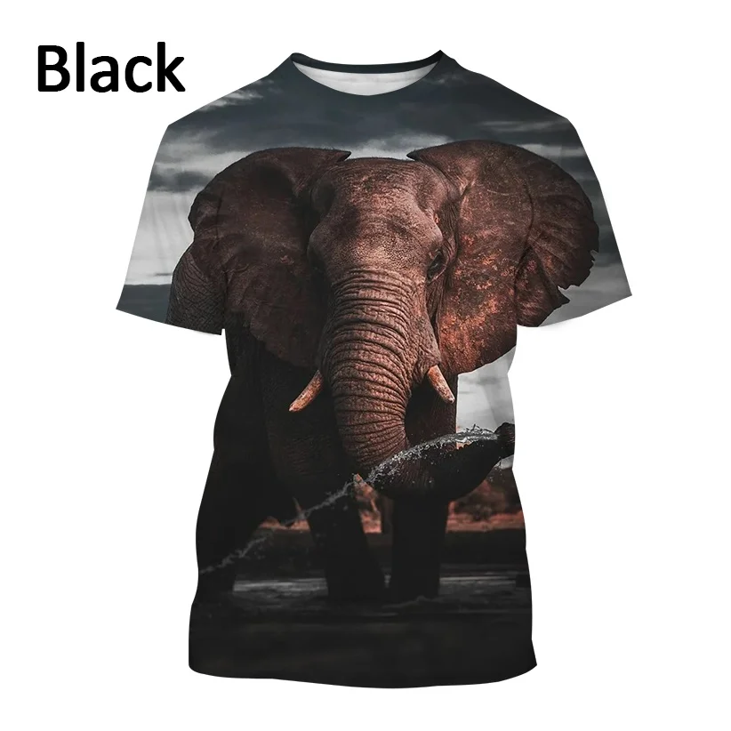 branded t shirts for men 2022 3D Elephant Print T-shirt Personality Funny Elephant Pattern Hip-hop Punk Men and Women T-shirt XS-5XL full t shirt for men T-Shirts