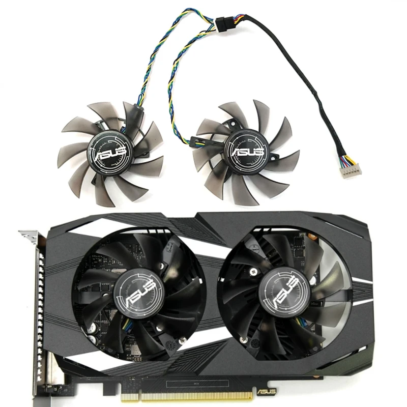 New 75Mm 6Pin Dual-Gtx 1660Ti Gpu Fan，For Asus Dual-Gtx 1660Ti、Gtx 1650 Graphics Card Cooling Fan