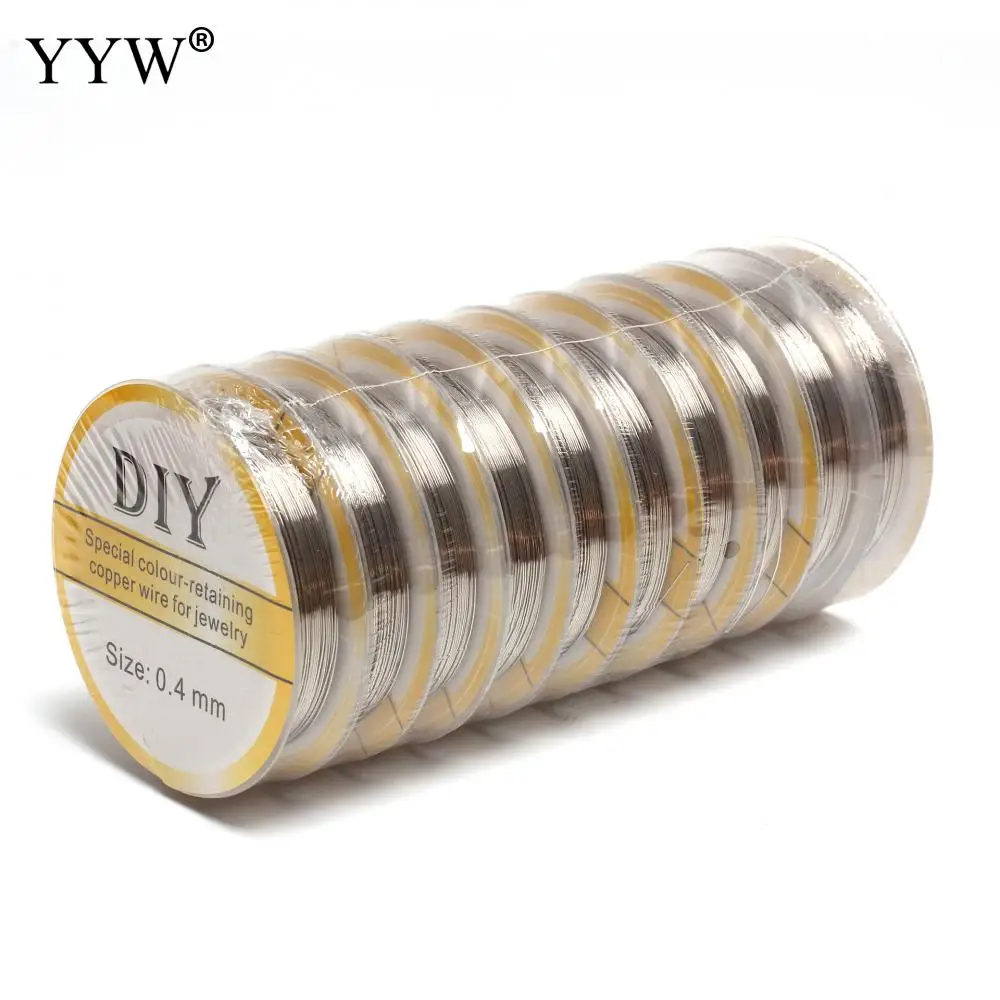 10pcs 0.2/0.3/0.4/0.5/0.6/0.7/0.8/1.0mm Brass Copper Wires Beading Wire For Jewelry Making Gold Colors Jewelry Accessories