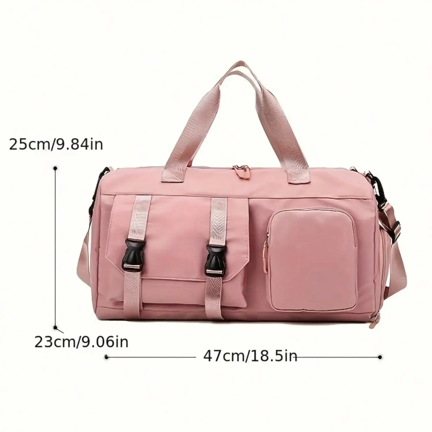 Large Capacity Travel Duffle Bag, Portable Sports Gym Storage Bag, Carry On Weekender Bag & Overnight Bag
