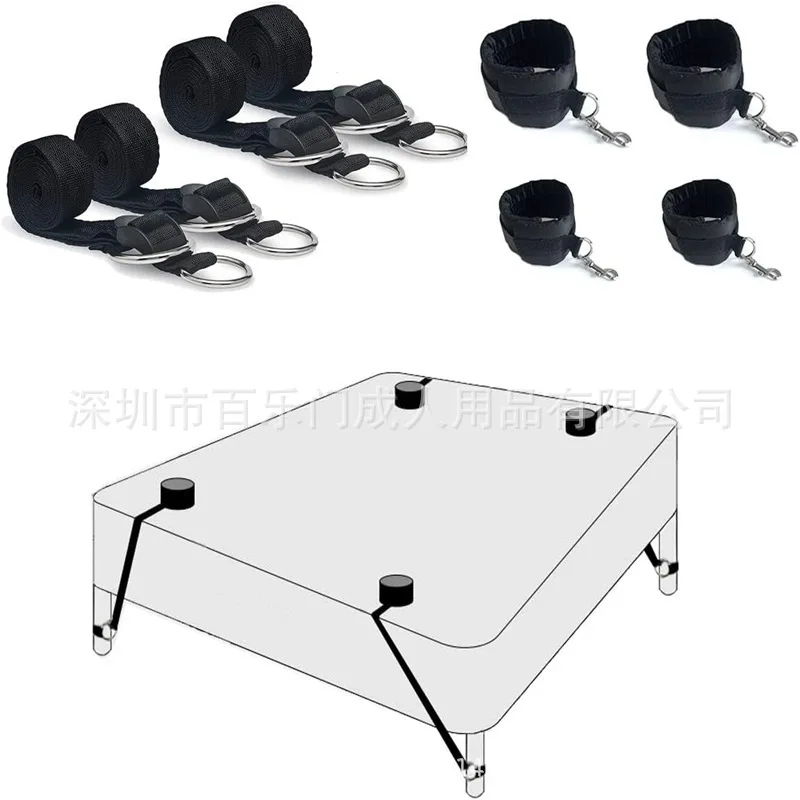 SMBed Strap Women's Bed Hands and Feet Belly Band Couple Alternative Sex Toy Four-Corner Ring Sleeve Bed Strap