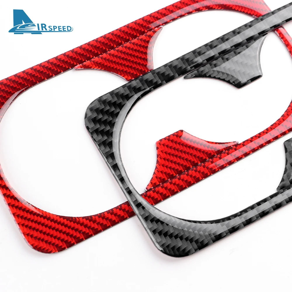 기아 스팅어 2019 2020 2021 2022 2023 LHD RHD용 진짜 부드러운 탄소 섬유 스티커, 자동차 뒷좌석 물컵 인테리어 액세서리