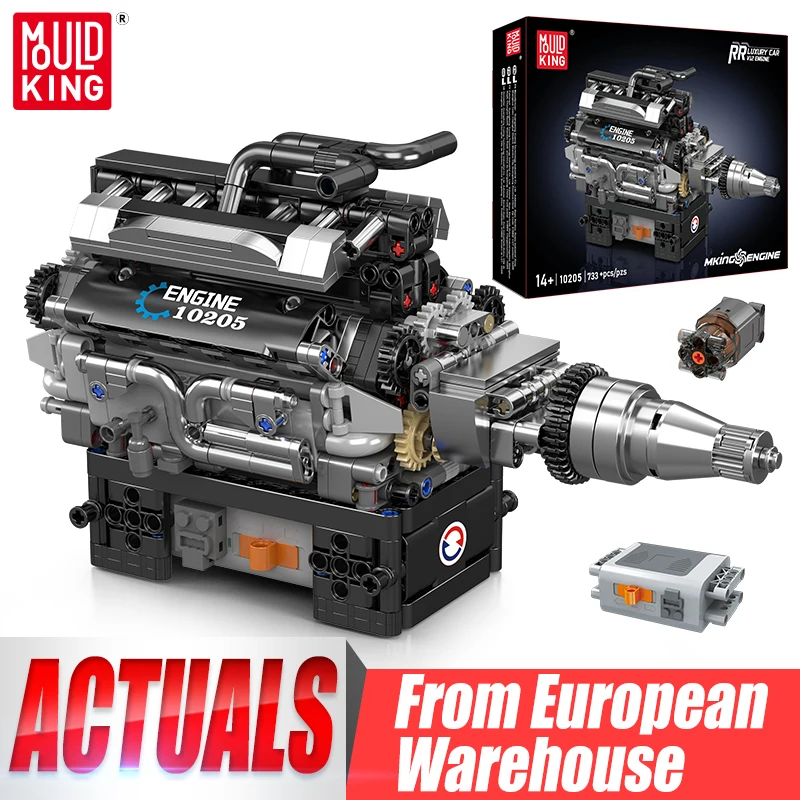 Mould King 10205 zmotoryzowany silnik RR z EU za $31.31 / ~118zł