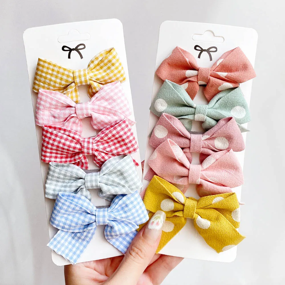 5Pcs/Set Cute Plaid Print Star Hairpins for Kids Sweet Headband Hair Clips Children Girls Barrettes Fashion Bow Accessories предзаказ stray kids the 3rd album 5 star limited ver