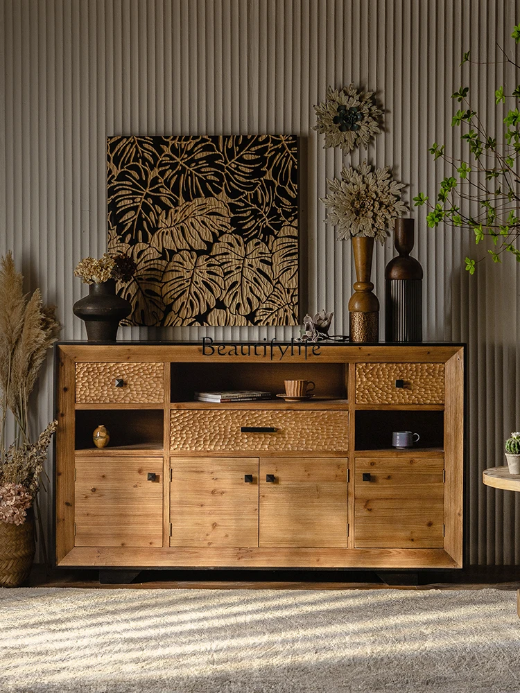 

Retro Retro Retro Solid Wood Sideboard American Bed & Breakfast Living Room Storage Locker